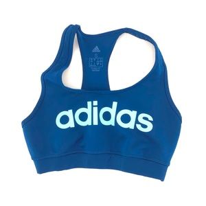 Adidas Linear Logo Climalite Blue Sports Bra Size XS